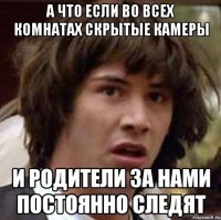 а что если во всех комнатах скрытые камеры и родители за нами постоянно следят