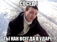 сосед ! ты как всегда в ударе!