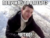 получил 5 по алгебре? четко!