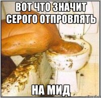 вот что значит серого отпровлять на мид