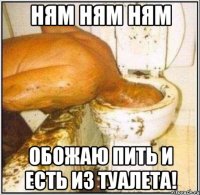 ням ням ням обожаю пить и есть из туалета!