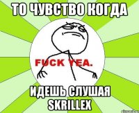 то чувство когда идешь слушая skrillex