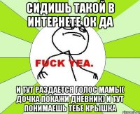 сидишь такой в интернете ок да и тут раздается голос мамы( дочка покажи дневник) и тут понимаешь тебе крышка