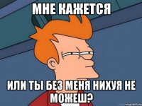 мне кажется или ты без меня нихуя не можеш?