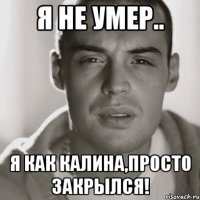 я не умер.. я как калина,просто закрылся!