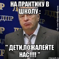 на практику в школу : " дети,пожалейте нас!!! "