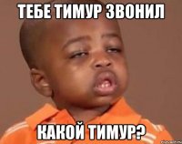 тебе тимур звонил какой тимур?