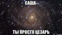 саша- ты просто цезарь