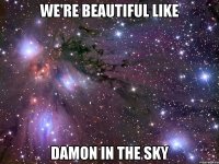 we're beautiful like damon in the sky