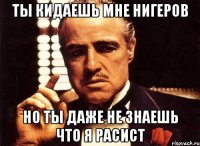 ты кидаешь мне нигеров но ты даже не знаешь что я расист