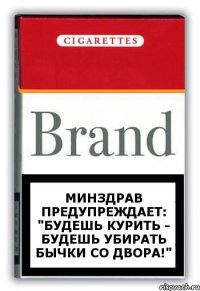 минздрав предупреждает: "будешь курить - будешь убирать бычки со двора!"