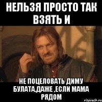 нельзя просто так взять и не поцеловать диму булата,даже ,если мама рядом