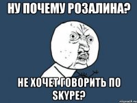 ну почему розалина? не хочет говорить по skype?