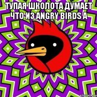 тупая школота думает что из angry birds а 