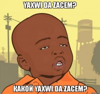 yaxwi da zacem? какой yaxwi da zacem?