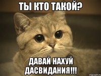 ты кто такой? давай нахуй дасвидания!!!