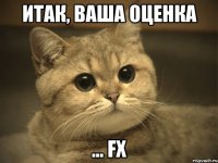 итак, ваша оценка ... fx