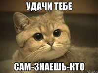 удачи тебе сам-знаешь-кто