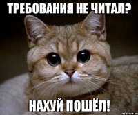 требования не читал? нахуй пошёл!