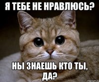 я тебе не нравлюсь? ны знаешь кто ты, да?