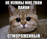 не нужны мне твои лайки отмороженный