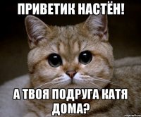 приветик настён! а твоя подруга катя дома?