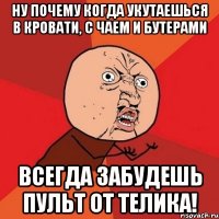 ну почему когда укутаешься в кровати, с чаем и бутерами всегда забудешь пульт от телика!