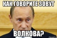 как говорите зовут волкова?