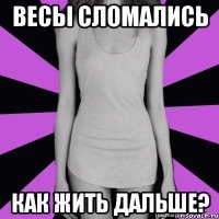 весы сломались как жить дальше?