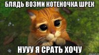 блядь возми котеночка шрек нууу я срать хочу