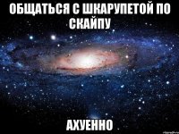 общаться с шкарупетой по скайпу ахуенно