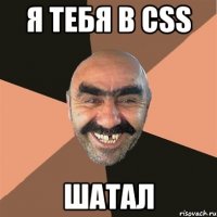 я тебя в css шатал