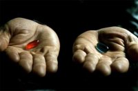 выбери таблетку: красная от смерти а синяя от окр, Мем выбери таблетку