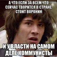 а что если за всем что сейчас творится в стране, стоит воронин и у власти на самом деле коммунисты