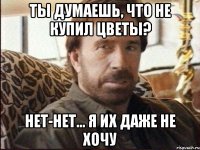ты думаешь, что не купил цветы? нет-нет... я их даже не хочу