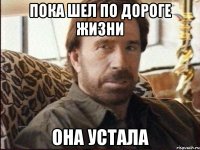 пока шел по дороге жизни она устала