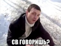  св говоришь?