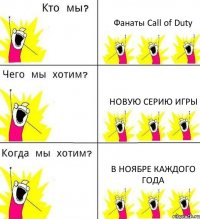 Фанаты Call of Duty Новую серию игры В ноябре каждого года