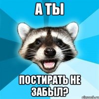 а ты постирать не забыл?