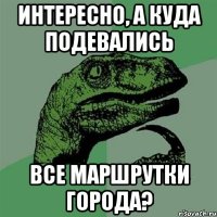 интересно, а куда подевались все маршрутки города?