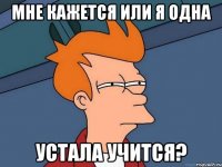 мне кажется или я одна устала учится?