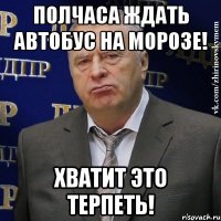 полчаса ждать автобус на морозе! хватит это терпеть!