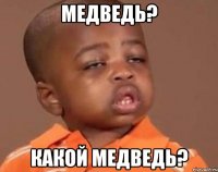 медведь? какой медведь?