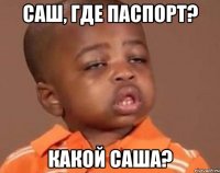 саш, где паспорт? какой саша?