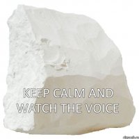 Keep calm and watch the voice 