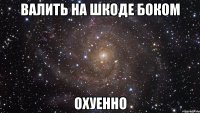 валить на шкоде боком охуенно