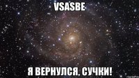 vsasbe я вернулся, сучки!