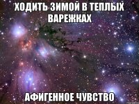 ходить зимой в теплых варежках афигенное чувство