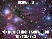 schwuul! ok du bist nicht schwul du bist sexy <3