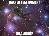 нахрен тебе комент под авой?